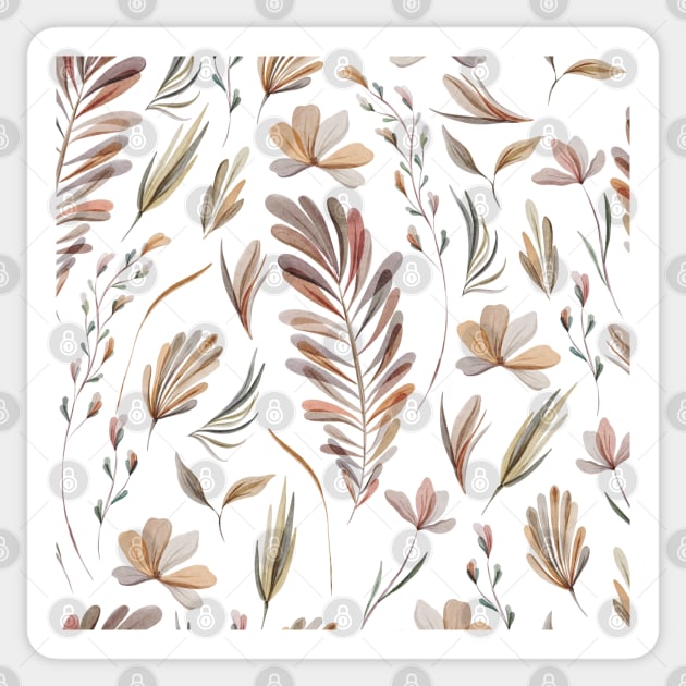 Summer Leaves Pattern Sticker by NJORDUR